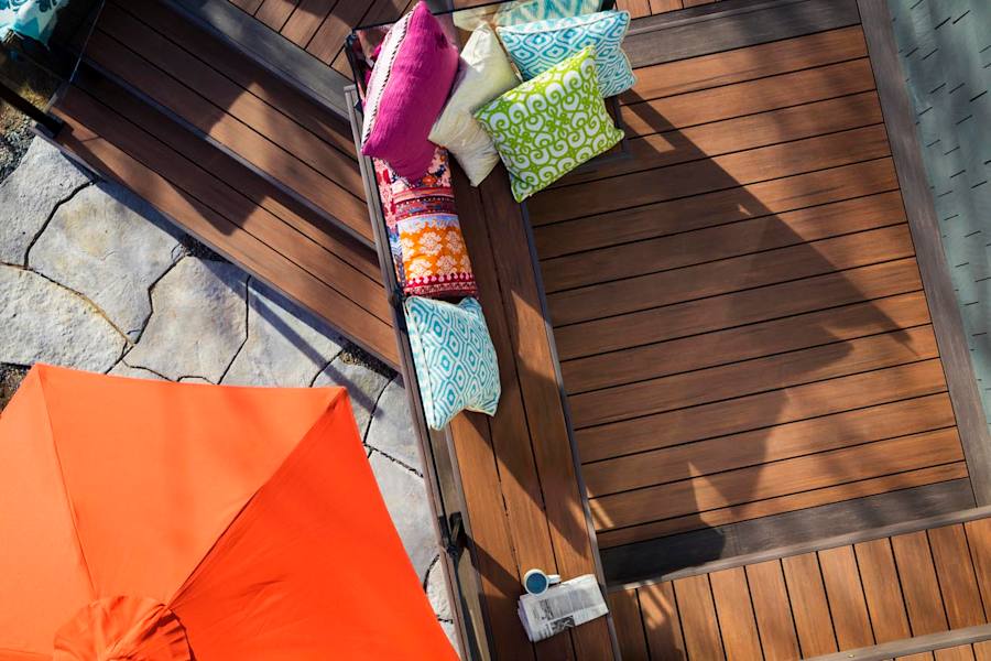 TimberTech decking in Mahogany